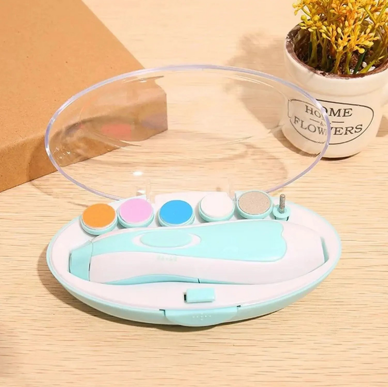 CuidaBem Baby – 6-in-1 Electric Manicure Kit for Babies
